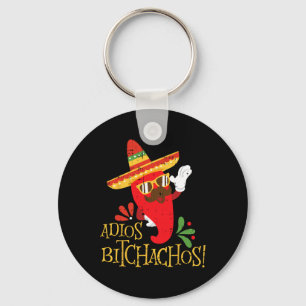 Adios Achos Cinco De Mayo Mexican Chili Peppers Keychain