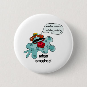 Adios Amoebas 2 Inch Round Button