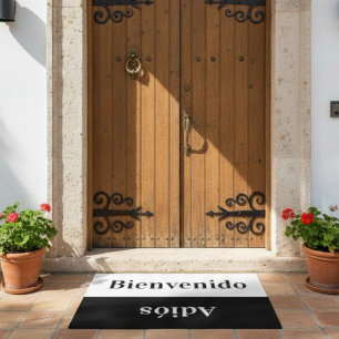Adiós   - greetings in  Spanish Doormat