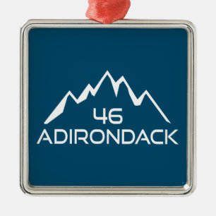 Adirondack 46 Mountains Metal Ornament