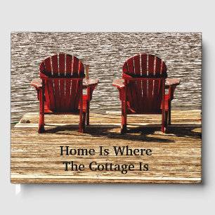 Adirondack Beach Chairs Brown Rustic Cottage Guest Book