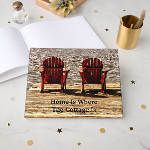 Adirondack Beach Chairs Brown Rustic Cottage Guest Book