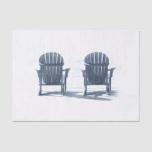Adirondack Beach Chairs Grey White Rustic Tissue Paper