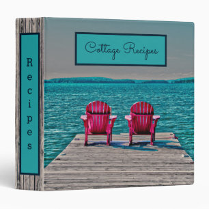 Adirondack Beach Chairs Lakehouse Cottage Binder
