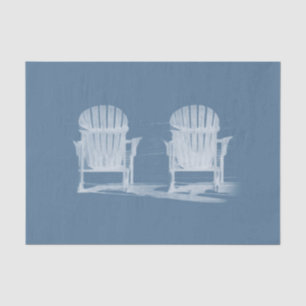 Adirondack Beach Chairs Light Blue White Rustic Tissue Paper