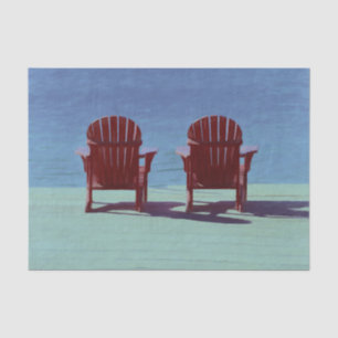 Adirondack Beach Chairs Teal Blue Rustic Tissue Paper