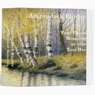 Adirondack Birch Trees with Yellow Leaves Binder