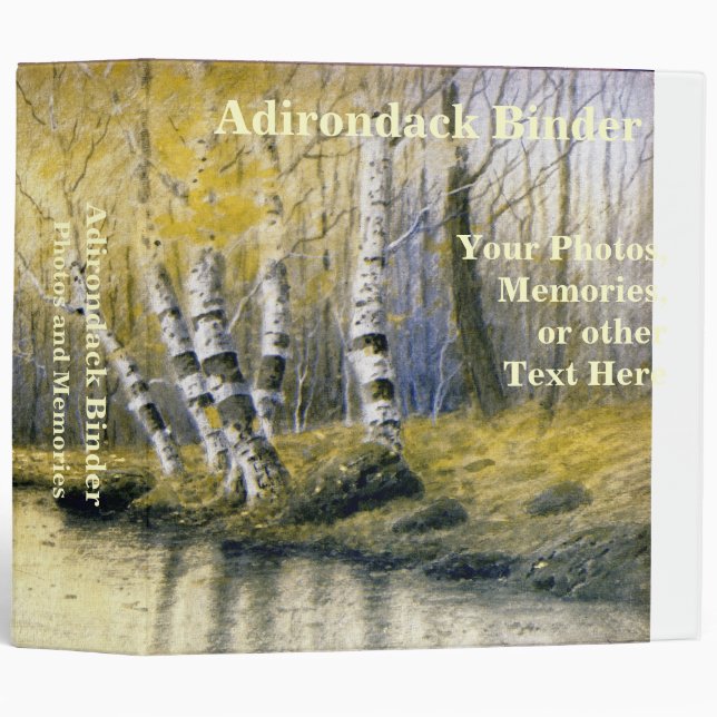 Adirondack Birch Trees with Yellow Leaves Binder (Front/Spine)