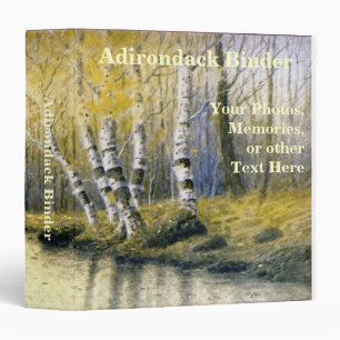 Adirondack Birch Trees with Yellow Leaves Binder