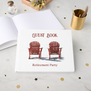 Adirondack Brown Beach Chairs Retirement Party Guest Book