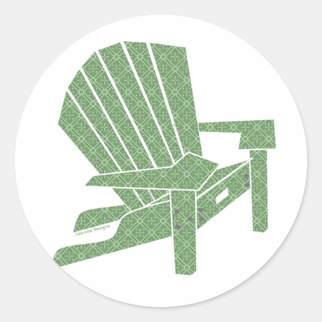 Adirondack Chair Classic Round Sticker (Front)