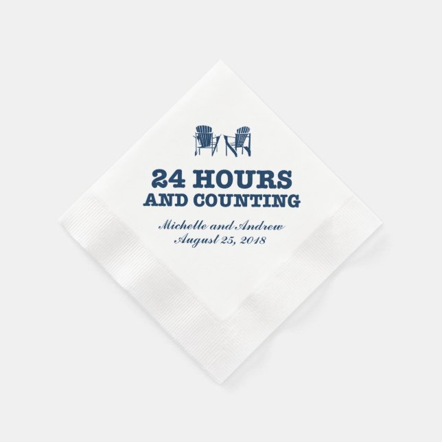Adirondack Chairs | 24 Hours and Counting Napkin (Corner)