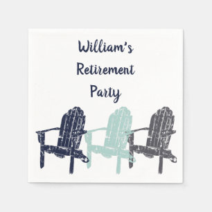 Adirondack Chairs Custom Message Party Napkin