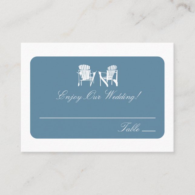 Adirondack Chairs | Escort Cards (Front)