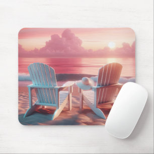 Adirondack Chairs In Pink Sunset Mouse Pad