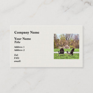Adirondack Chairs In Spring Business Card