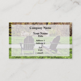 Adirondack Chairs In Spring Business Card