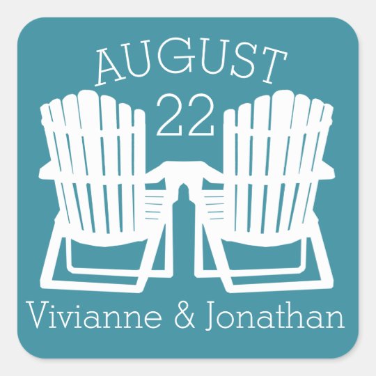 Adirondack Chairs Square Sticker