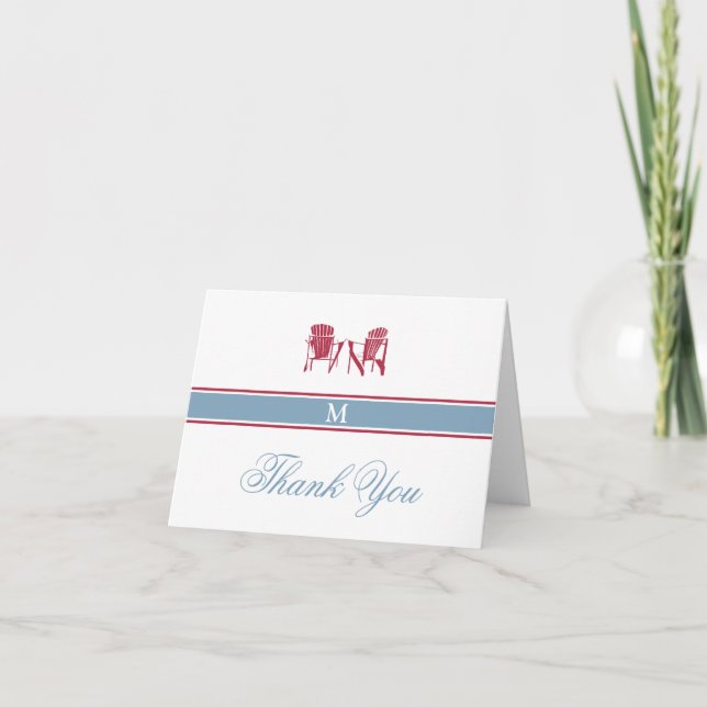 Adirondack Chairs Thank You Note Card (Front)