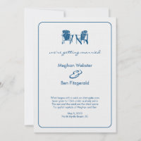 Adirondack Chairs Wedding Announcement