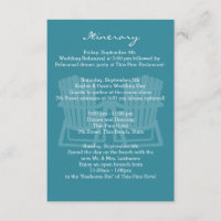 Adirondack Chairs Wedding Intinerary