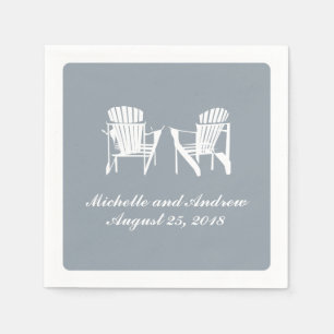 Adirondack Chairs   Wedding Napkin