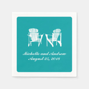 Adirondack Chairs   Wedding Napkin