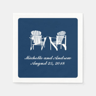 Adirondack Chairs Wedding Napkin