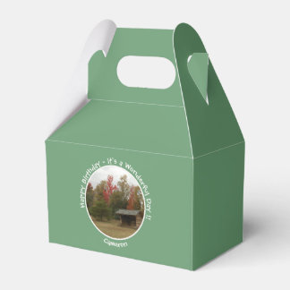 Adirondack Lean-to in Autumn Birthday Party Items Favor Box
