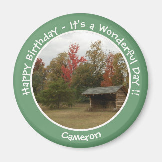 Adirondack Lean-to in Autumn Birthday Party Items Magnet