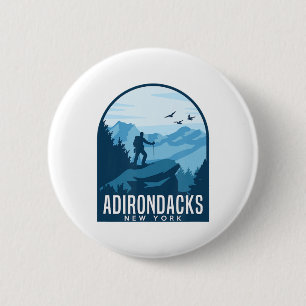 Adirondack Mountain Climbing Hiking Mountaineer Ad 2 Inch Round Button