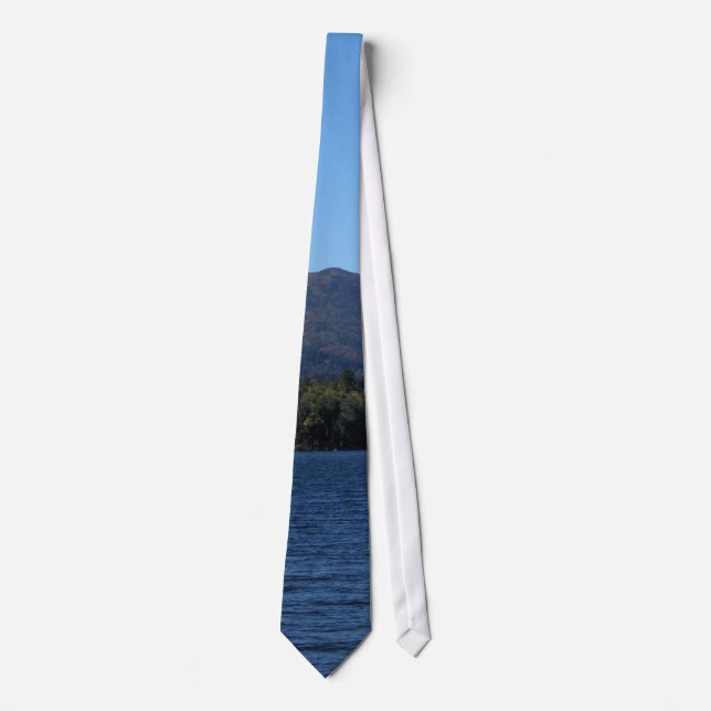 Adirondack Mountain, Lake and Sky Panorama Tie (Front)