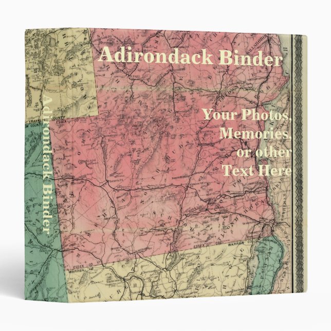 Adirondack Mountains and Park Map Binder (Front/Spine)