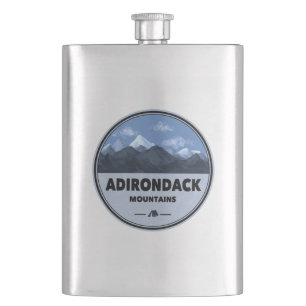 Adirondack Mountains New York Camping Hip Flask