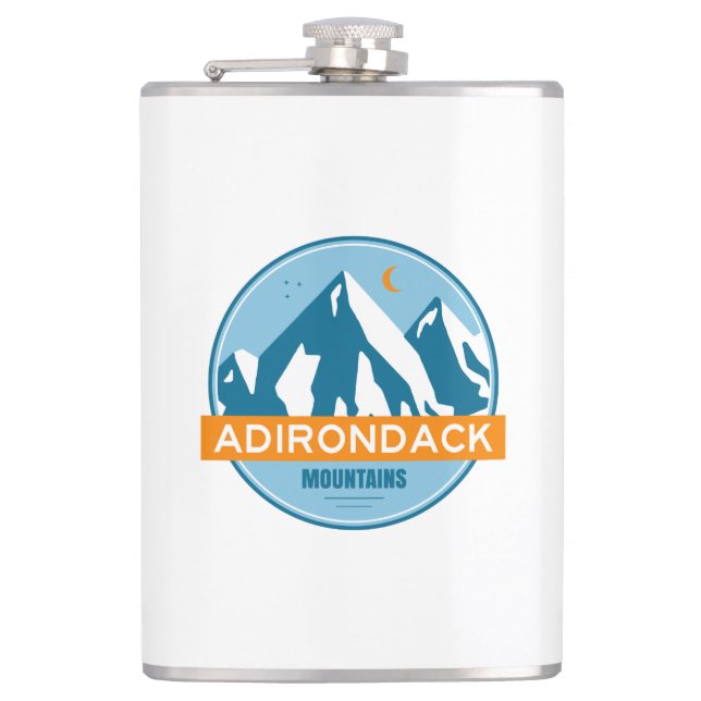 Adirondack Mountains New York Hip Flask (Front)