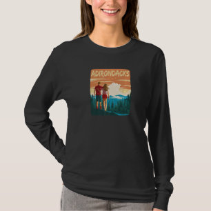 Adirondack Mountains Park Hiking Couple Forest Adi T-Shirt