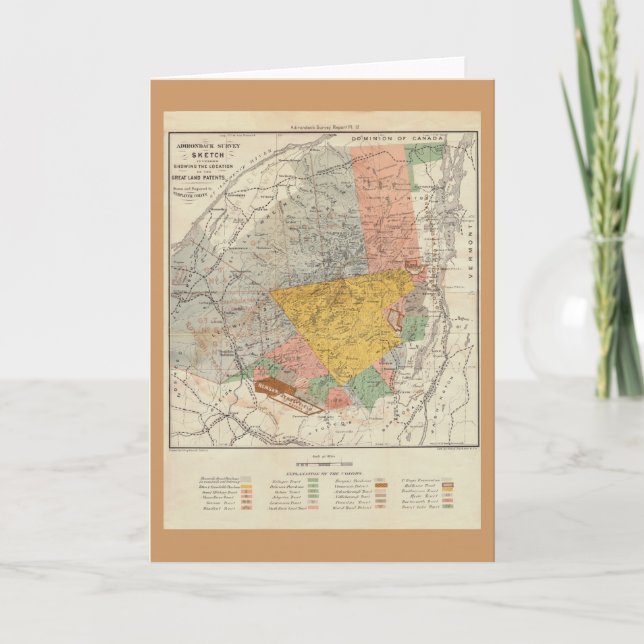 Adirondack Survey Sketch - Verplanck Colvin Map Card (Front)