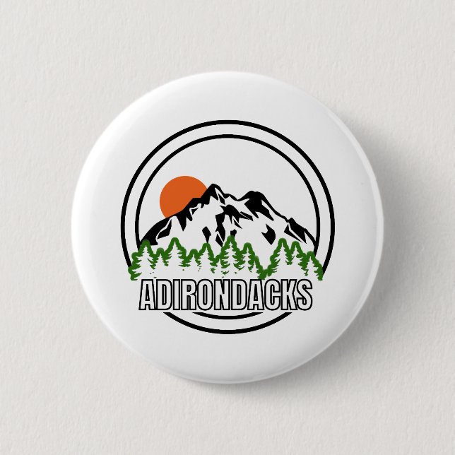  Adirondacks New York  2 Inch Round Button (Front)
