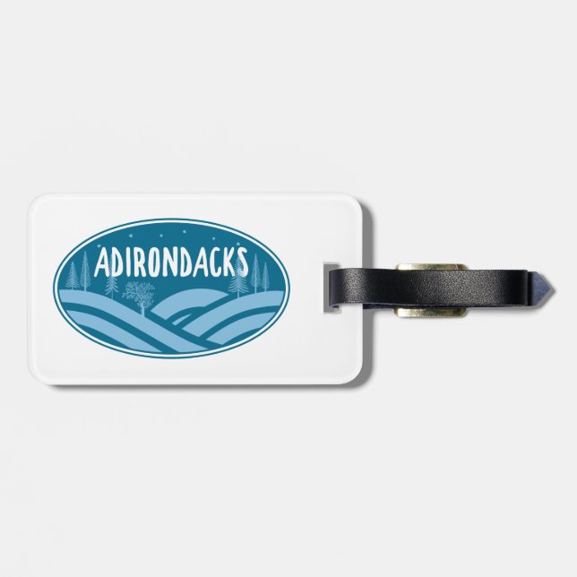 Adirondacks New York Outdoors Luggage Tag (Back Horizontal)
