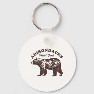 Adirondacks Ny Bear Retro Vintage Style Hiking Mou Keychain