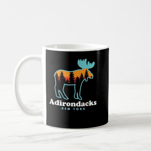 Adirondacks NY Moose Adirondacks New York Hiking Coffee Mug (Left)