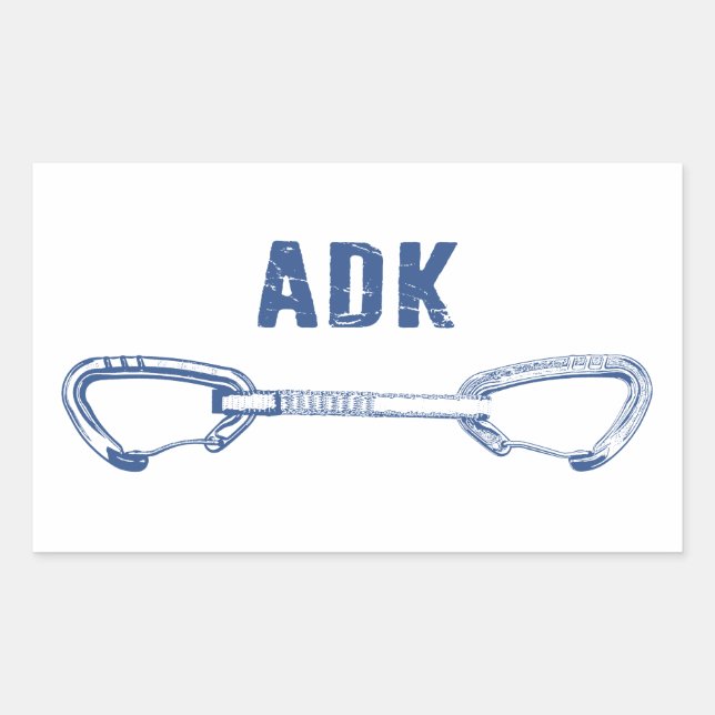 Adirondacks Rock Climbing Quickdraw Sticker (Front)