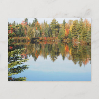 Adirondacks Upper Chub River Autumn Scene Postcard