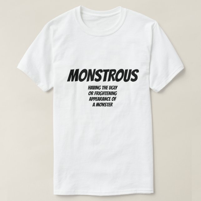 Adjective: Monstrous T-Shirt (Design Front)