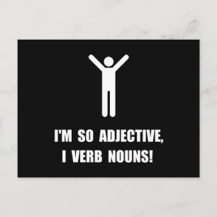 Adjective Verb Nouns Postcard