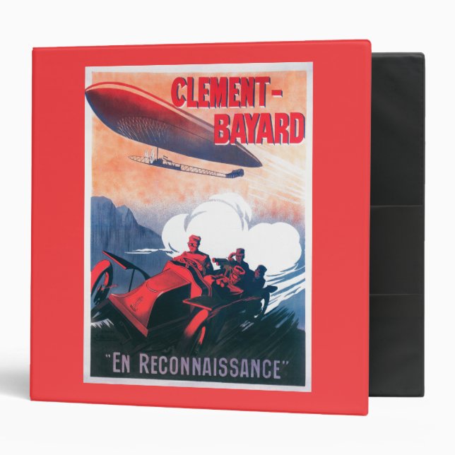 Adjudant Vincenot WWI Airship Promotional Poster Binder (Front/Inside)