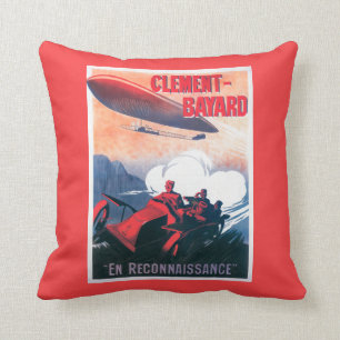 Adjudant Vincenot WWI Airship Promotional Poster Throw Pillow