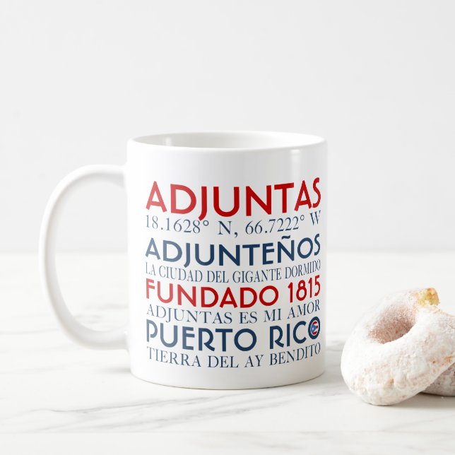 Adjuntas, Puerto Rico Coffee Mug (With Donut)