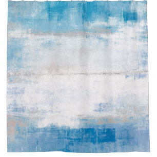 'Adjust' Blue and Grey Abstract Art