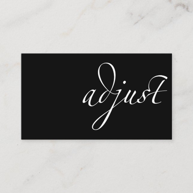 Adjust: Chiropractic Business Card (Front)